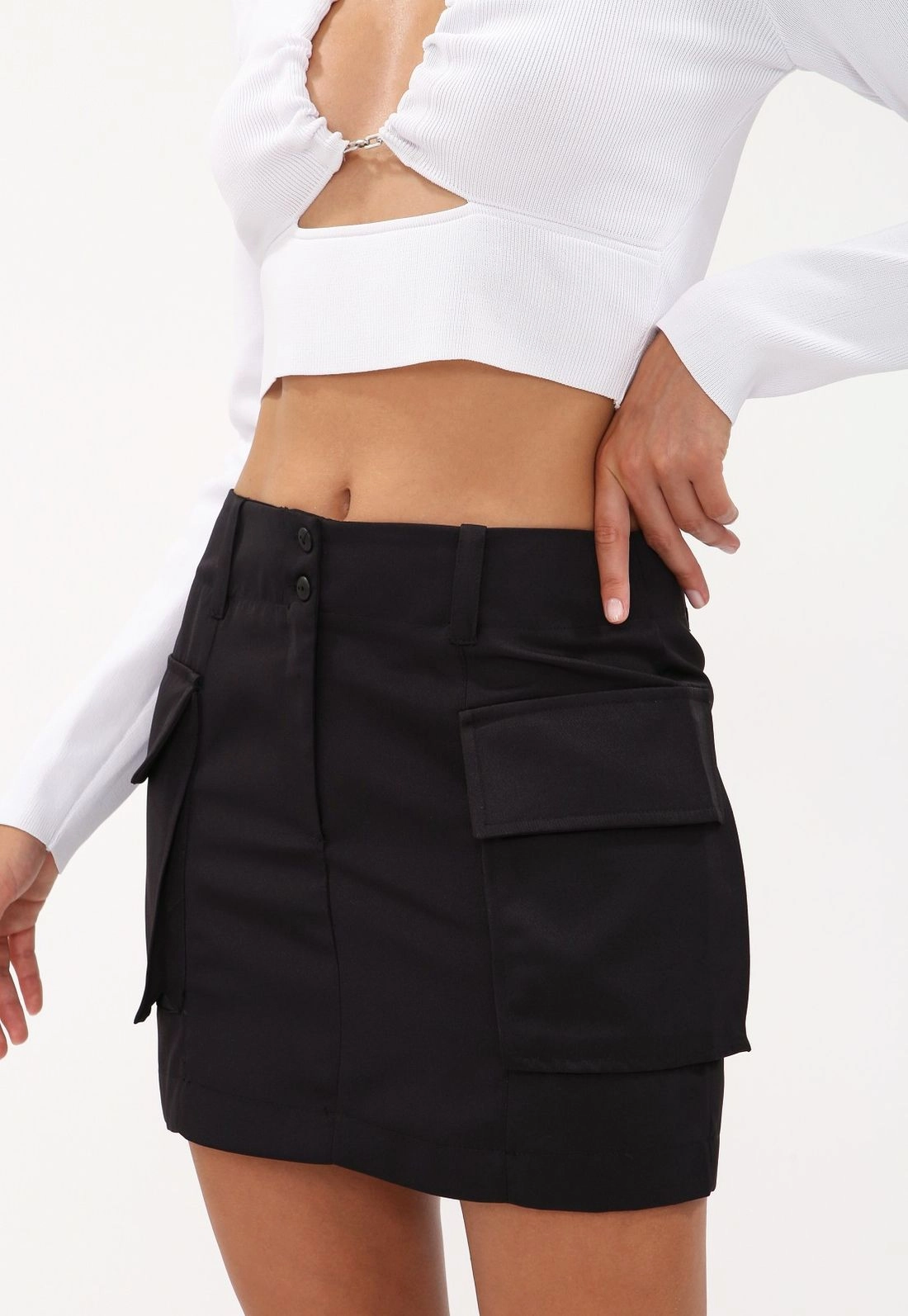 Saia Gabardine Bolso Cargo
