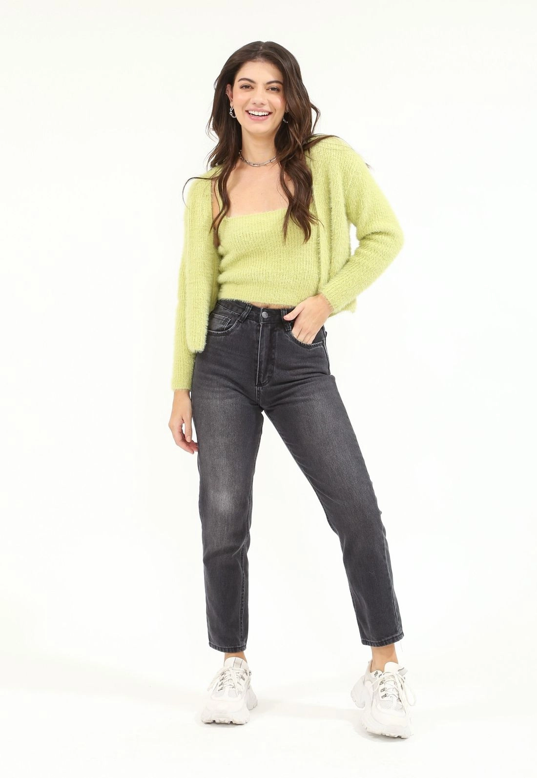 Calça Jeans Mom Black
