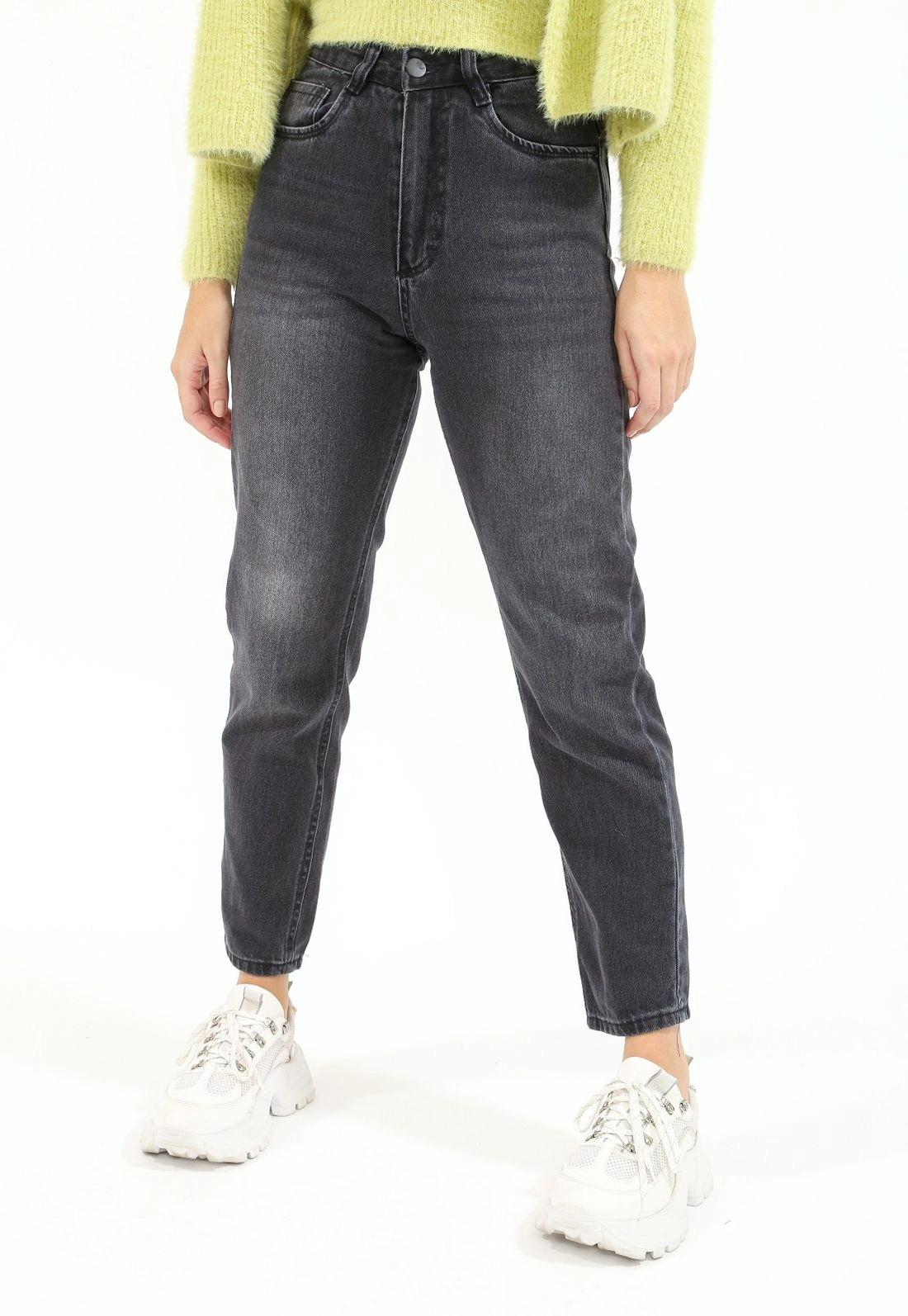 Calça Jeans Mom Black