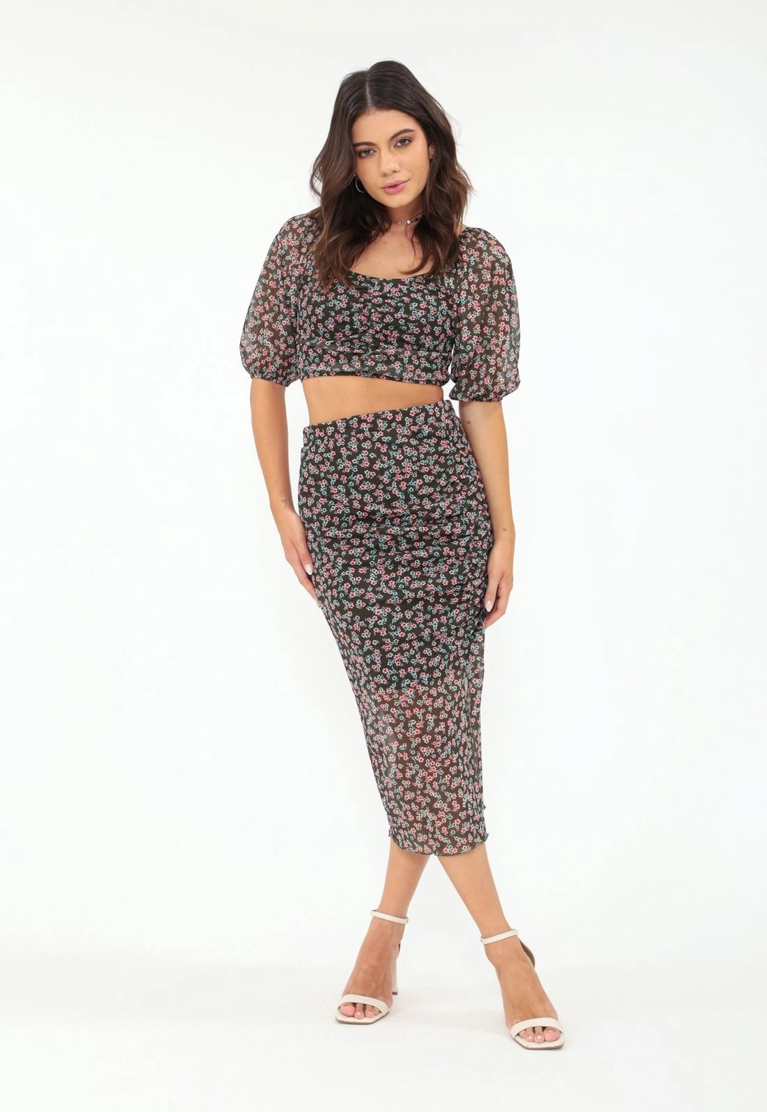 Cropped Tule M 3/4 Busto Franzido Liberty