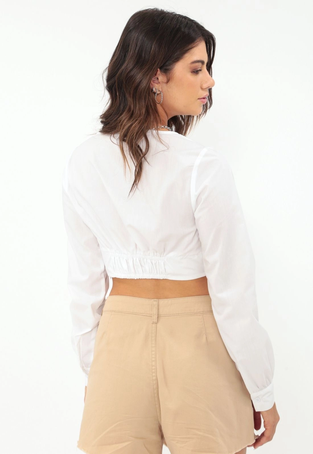 Blusa Corset Tricoline Recorte Busto