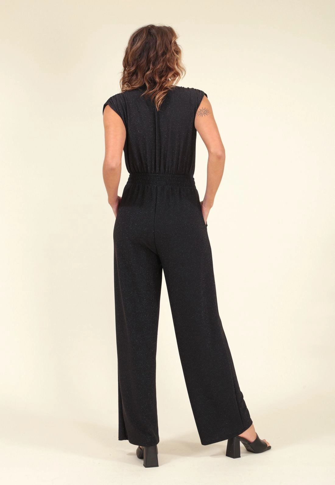 Calca M/Lurex Pantalona Prega