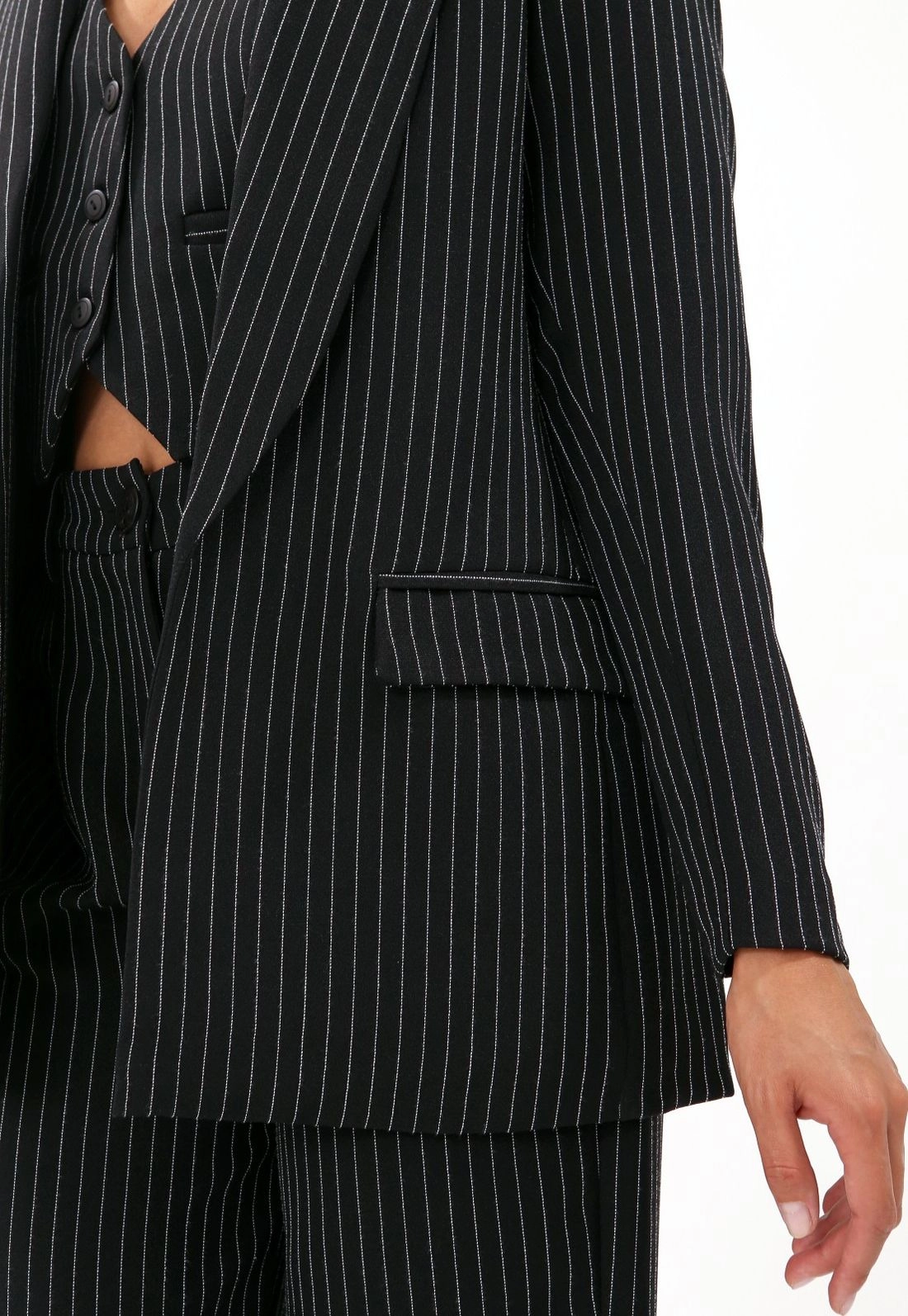 Blazer Crepe Risca de Giz