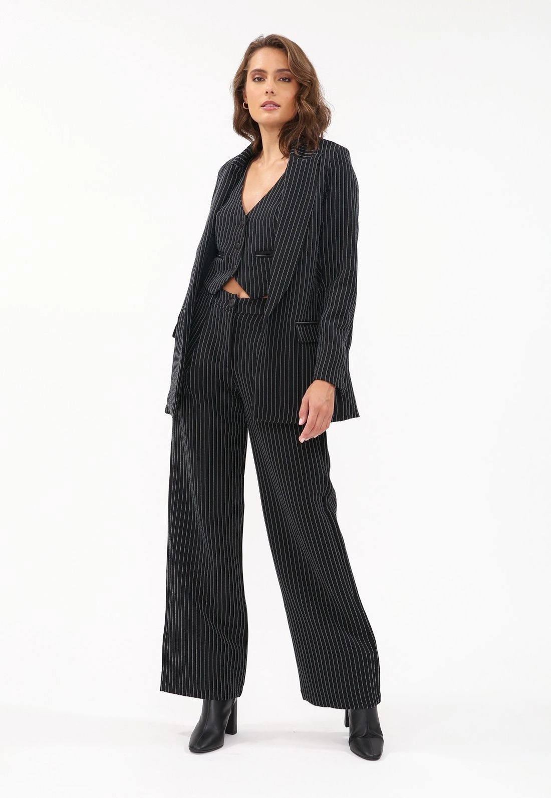 Blazer Crepe Risca de Giz