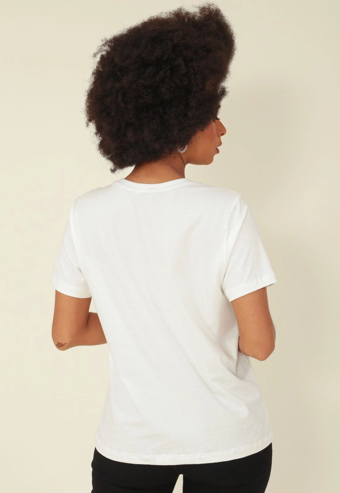 Camiseta Em M/M Manga Curta Com Silk Merci