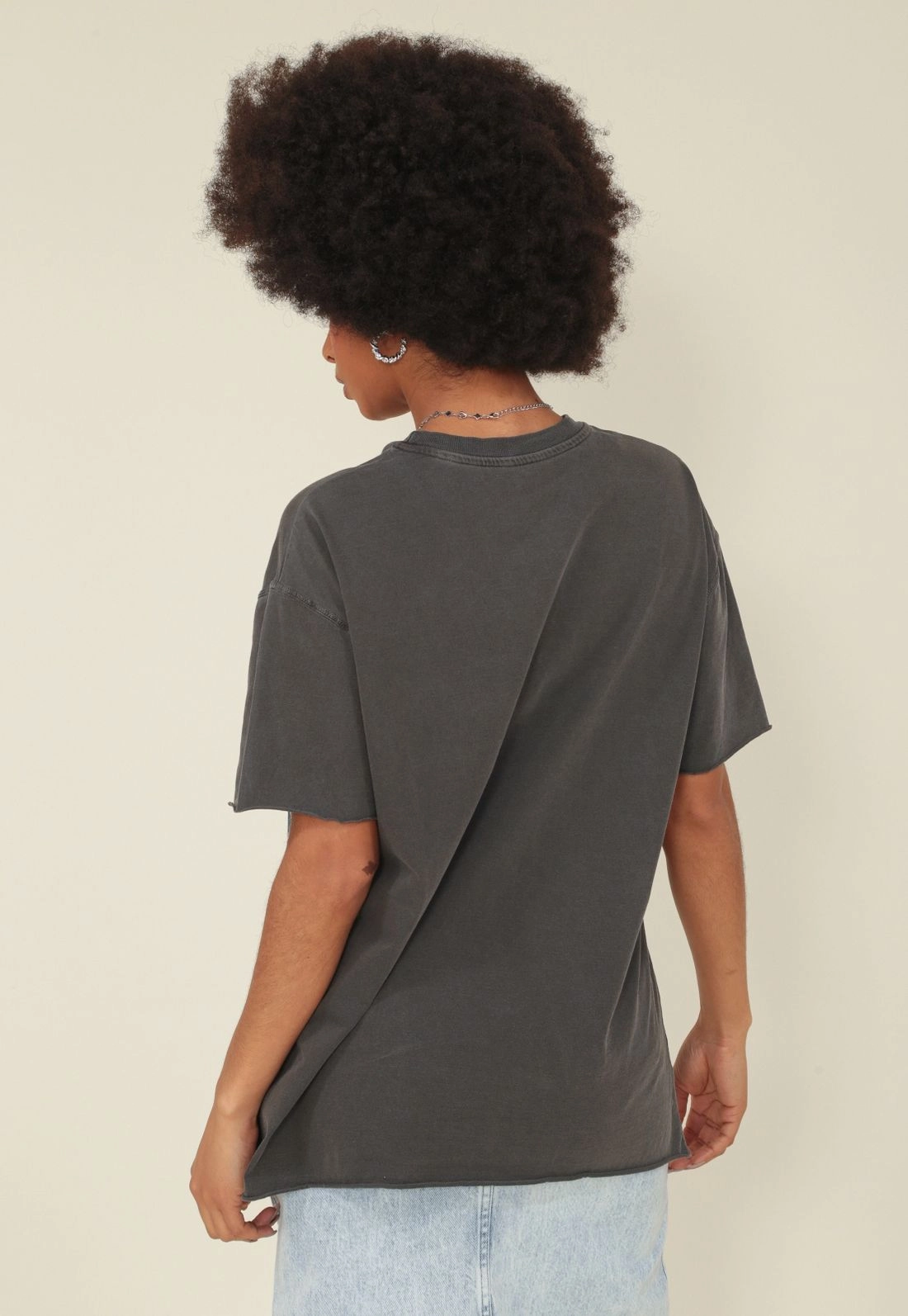 T-Shirt Estonada Over Em Meia Malha Silk True Nature