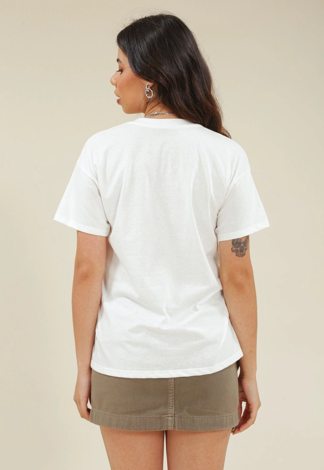 T-Shirt Em Meia Malha Com Silk Borboleta