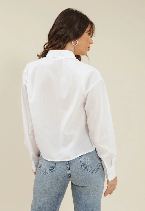 Camisa Longa Em Tricoline