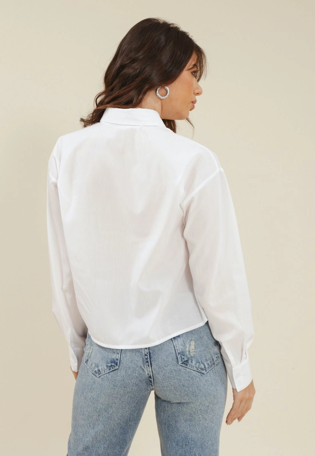 Camisa Longa Em Tricoline