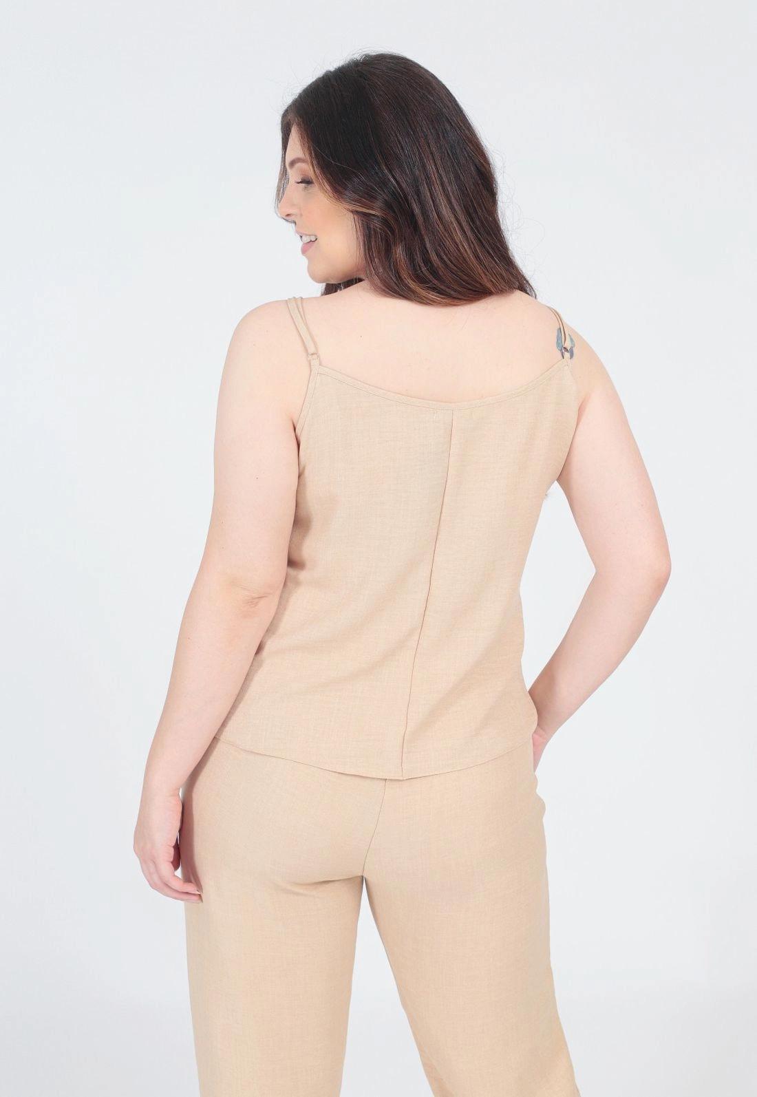 Blusa Crepe Alça Amarração