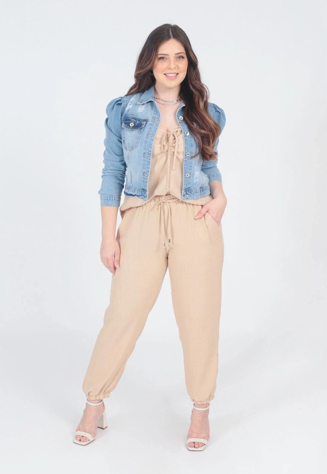 Blusa Crepe Alça Amarração