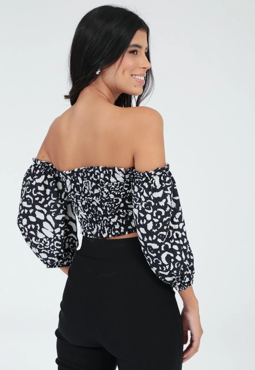 Blusa Cropped 7/8 Lastex
