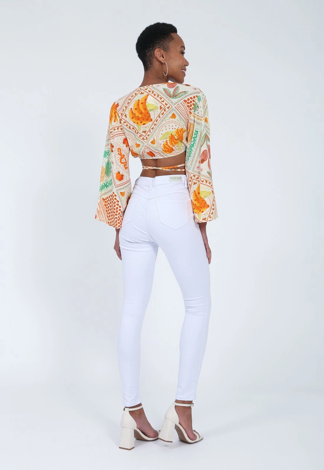 Calca Skinny Sarja Branco