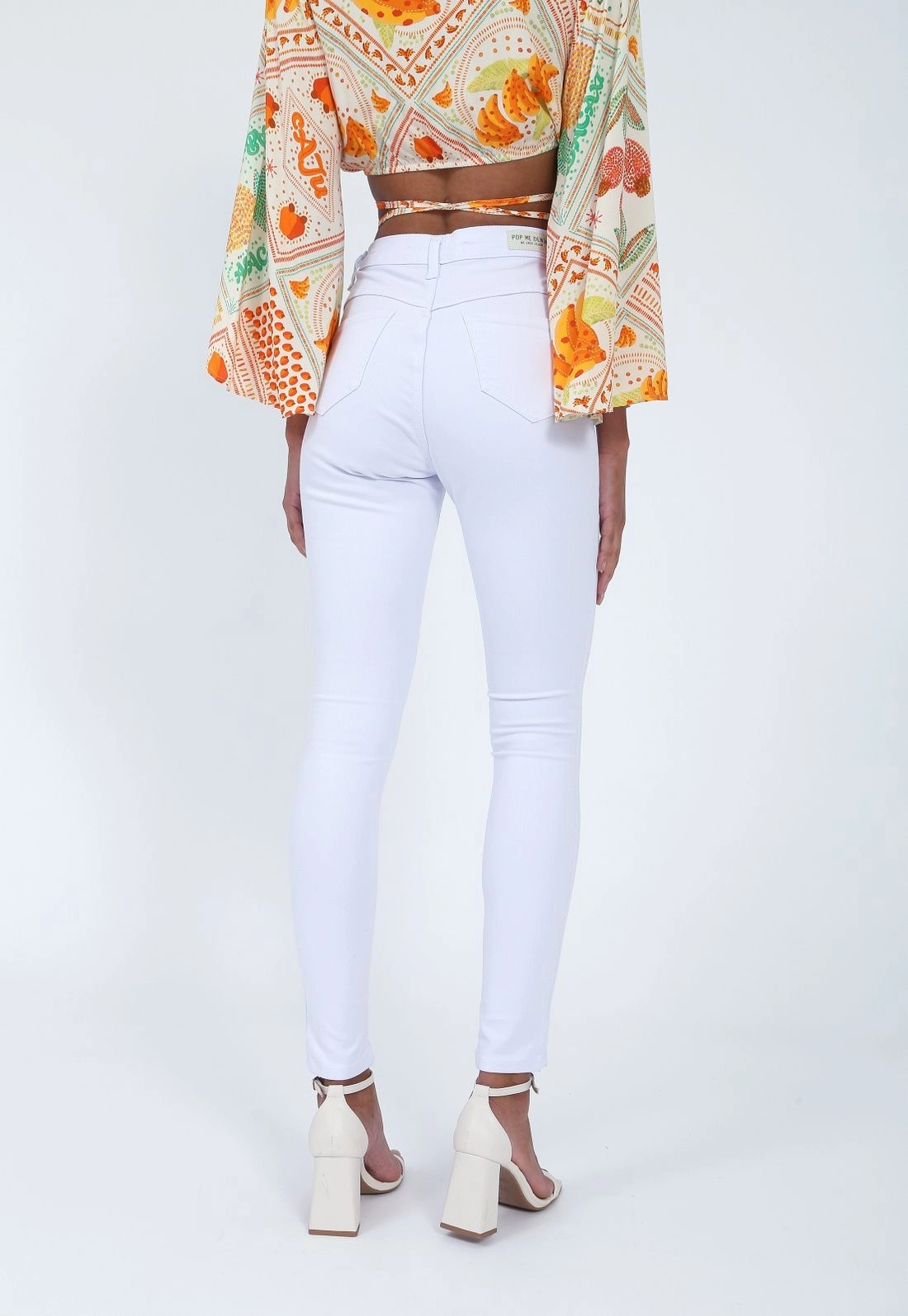 Calca Skinny Sarja Branco