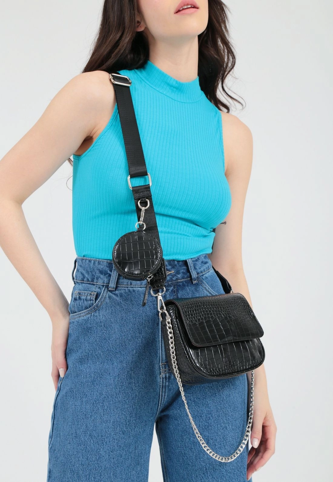 Bolsa Croco Alça