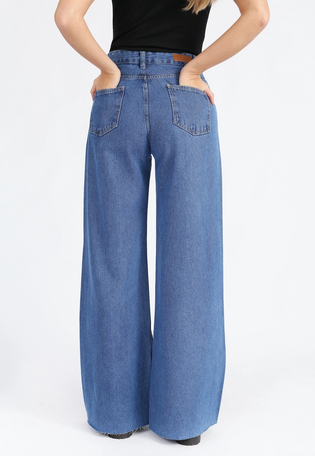 Calça Jeans Pantalona Puido