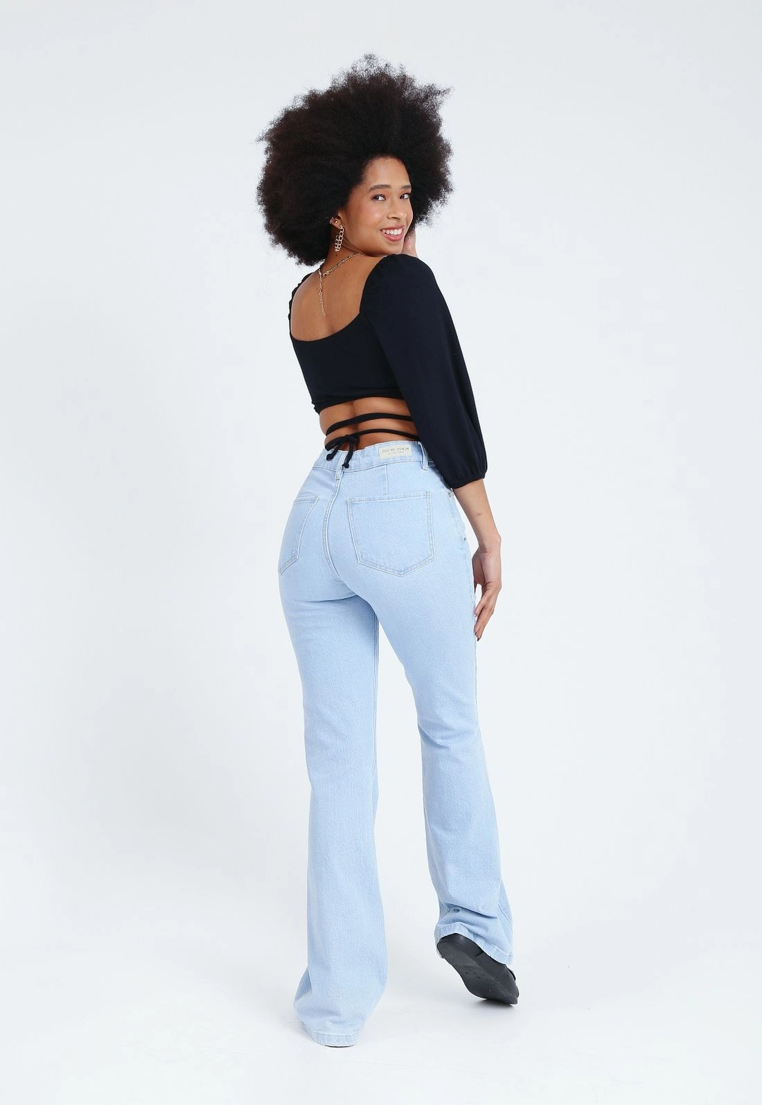 Calça Jeans Lycra Flare