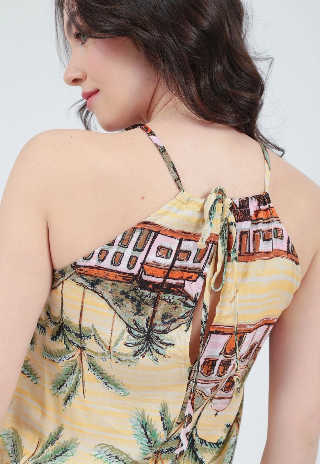 Blusa Viscose Frente Única Estampada