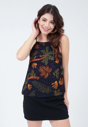 Blusa Viscose Alça Estampa Marles