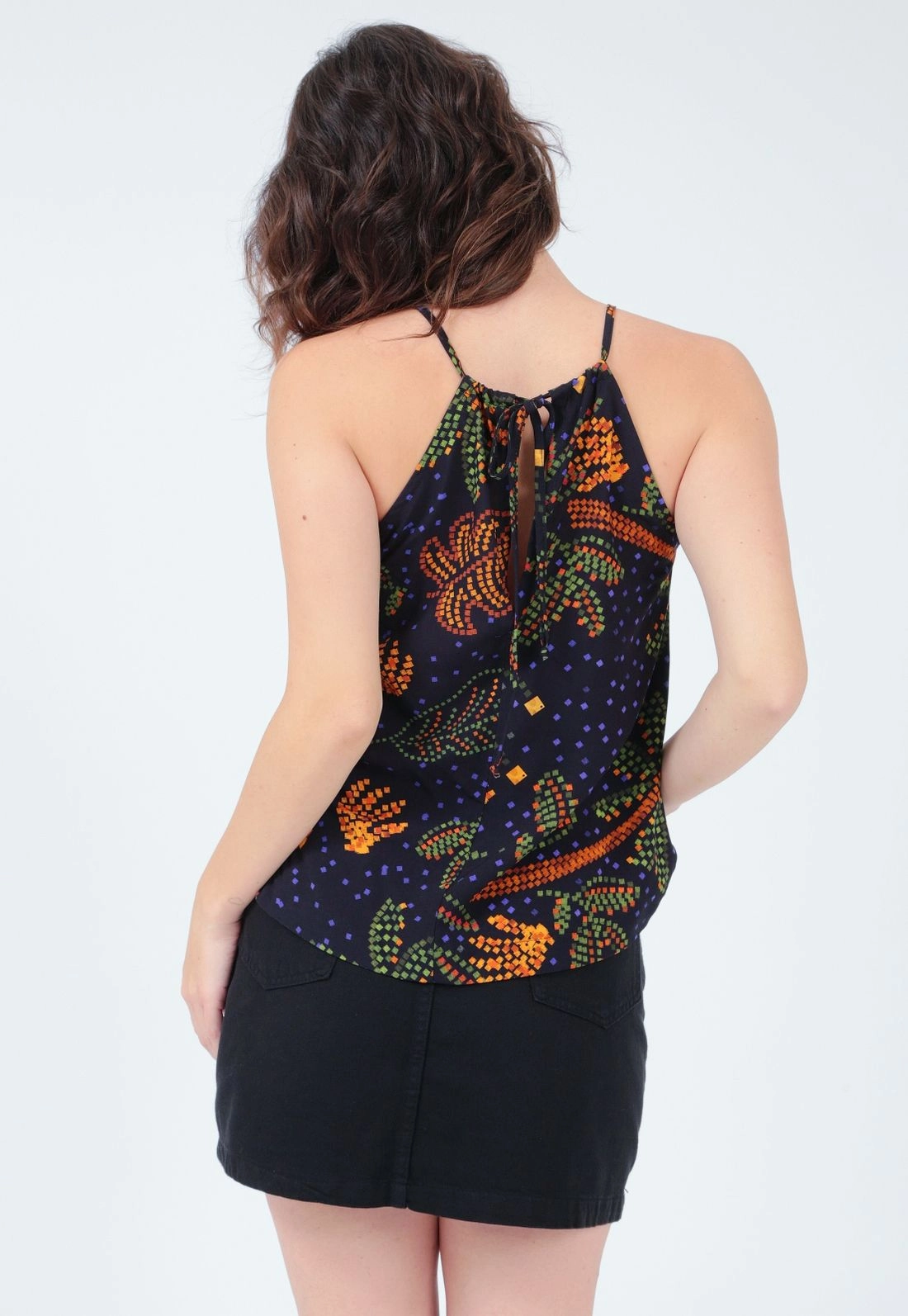 Blusa Viscose Alça Estampa Marles