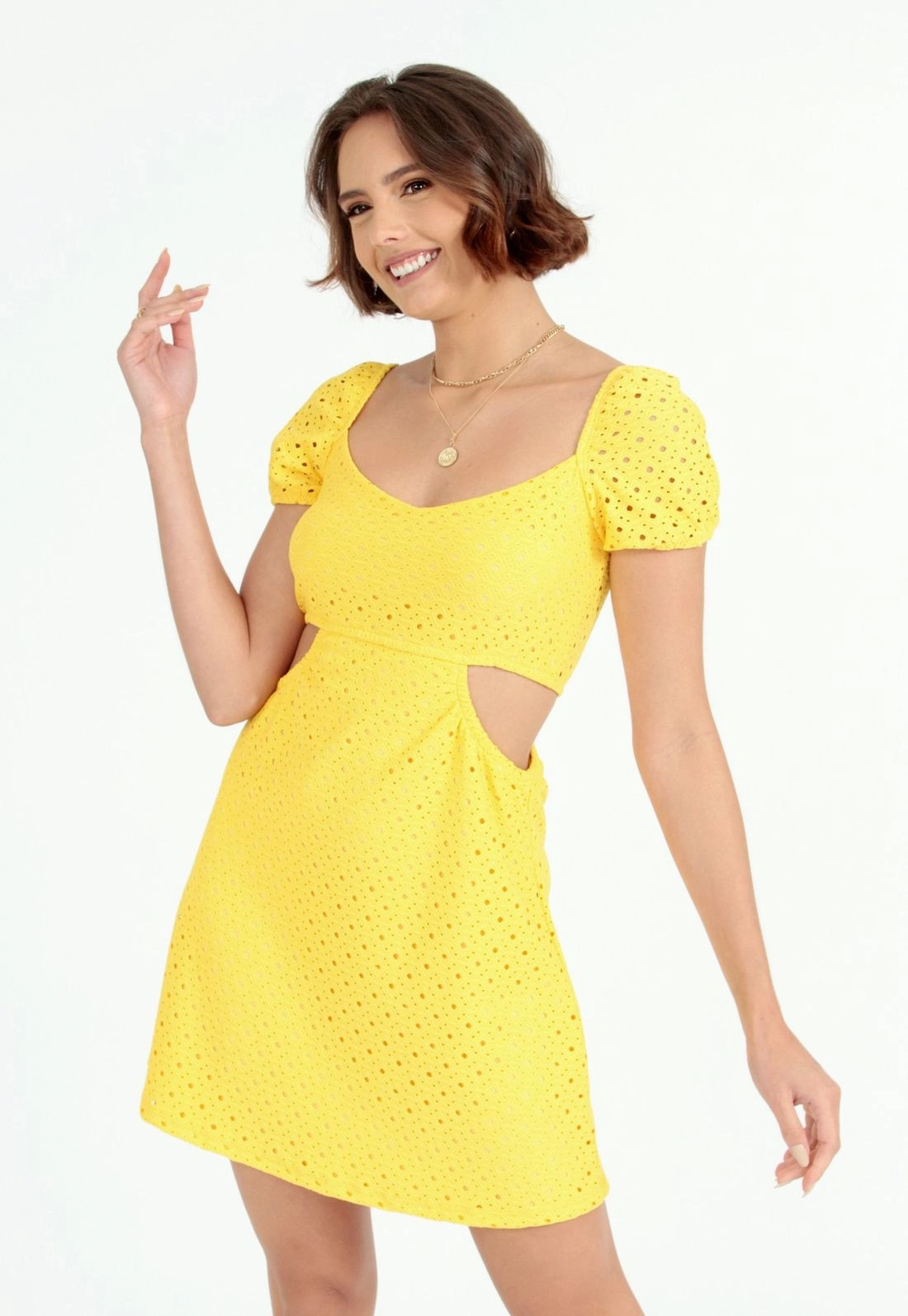 Vestido Laise Vazado Lateral