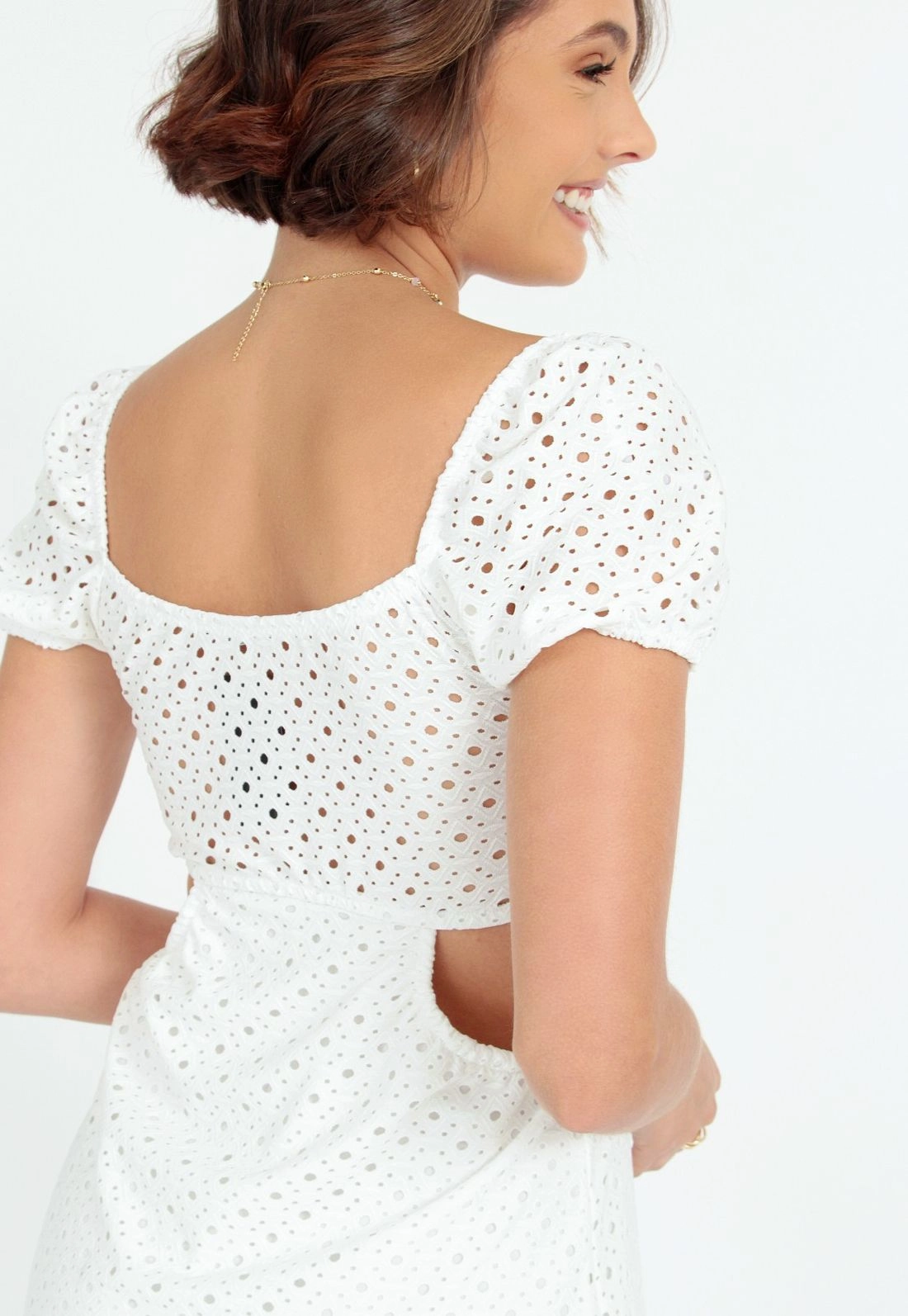 Vestido Laise Vazado Lateral