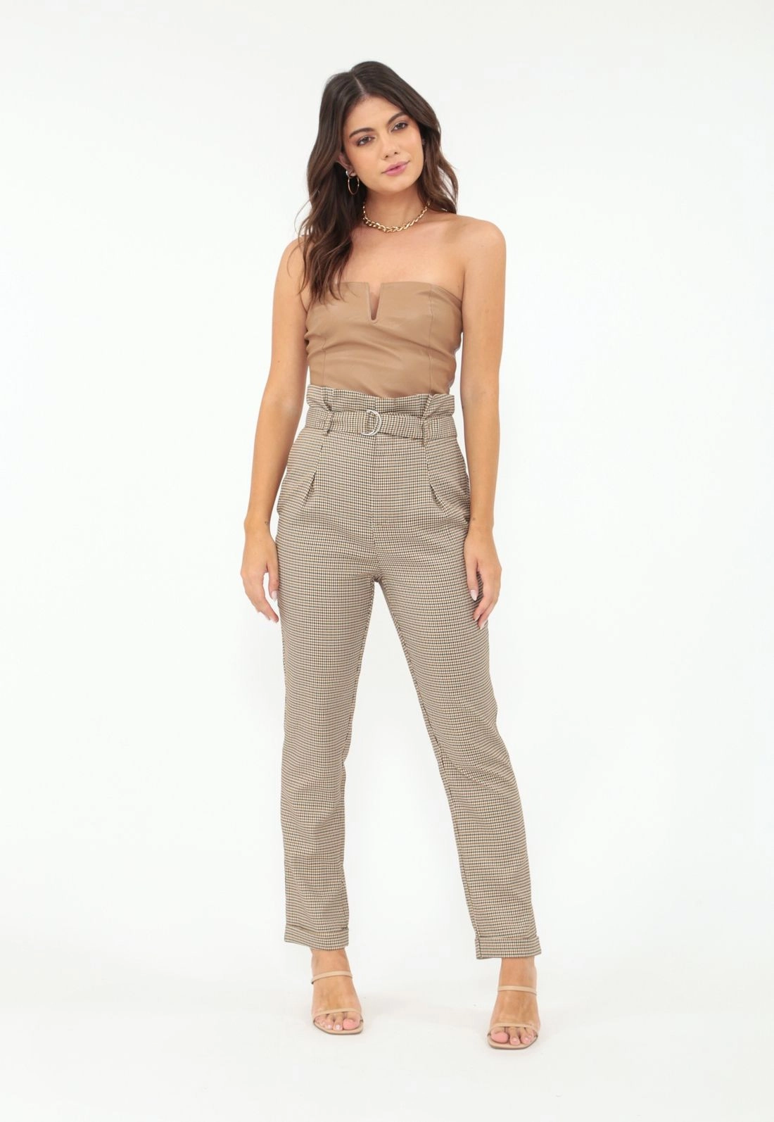 Calça Alfaiataria Xadrez Clochard