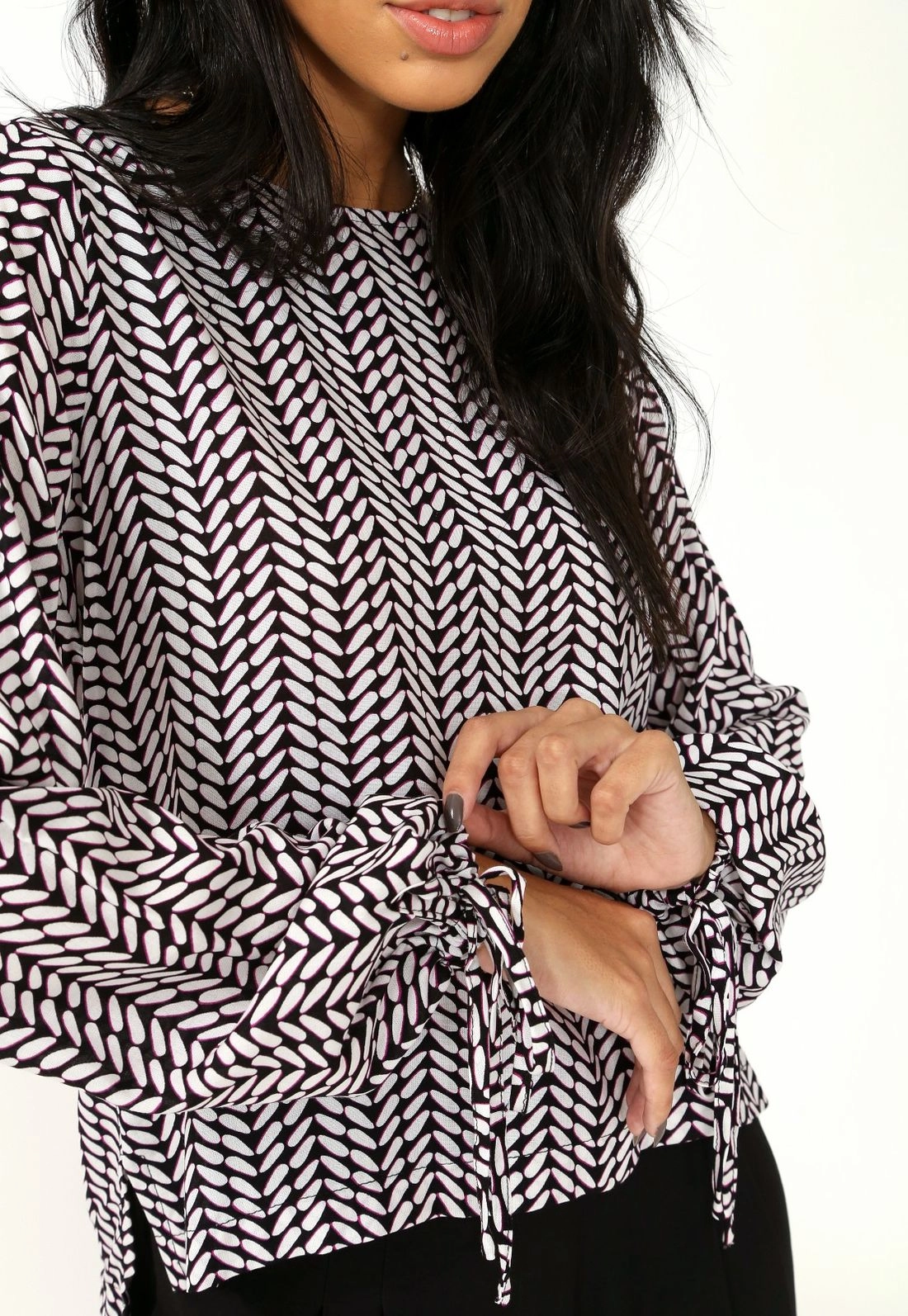 Blusa Viscose Manga Longa Estampado