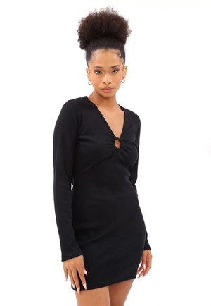 Vestido Ribana Maga Longa Argola Busto