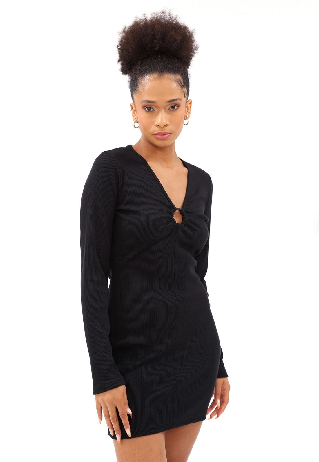 Vestido Ribana Maga Longa Argola Busto