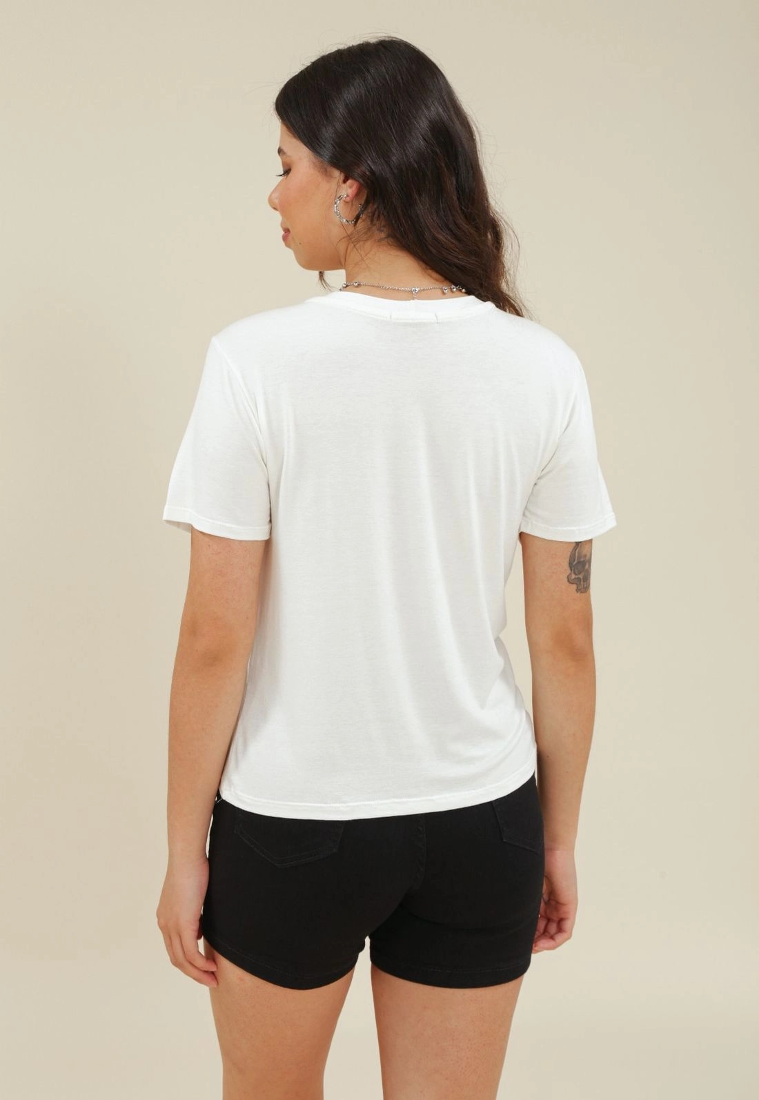 Blusa Em Malha Gazzy Manga Curta Com Aplicacao De Estrelas