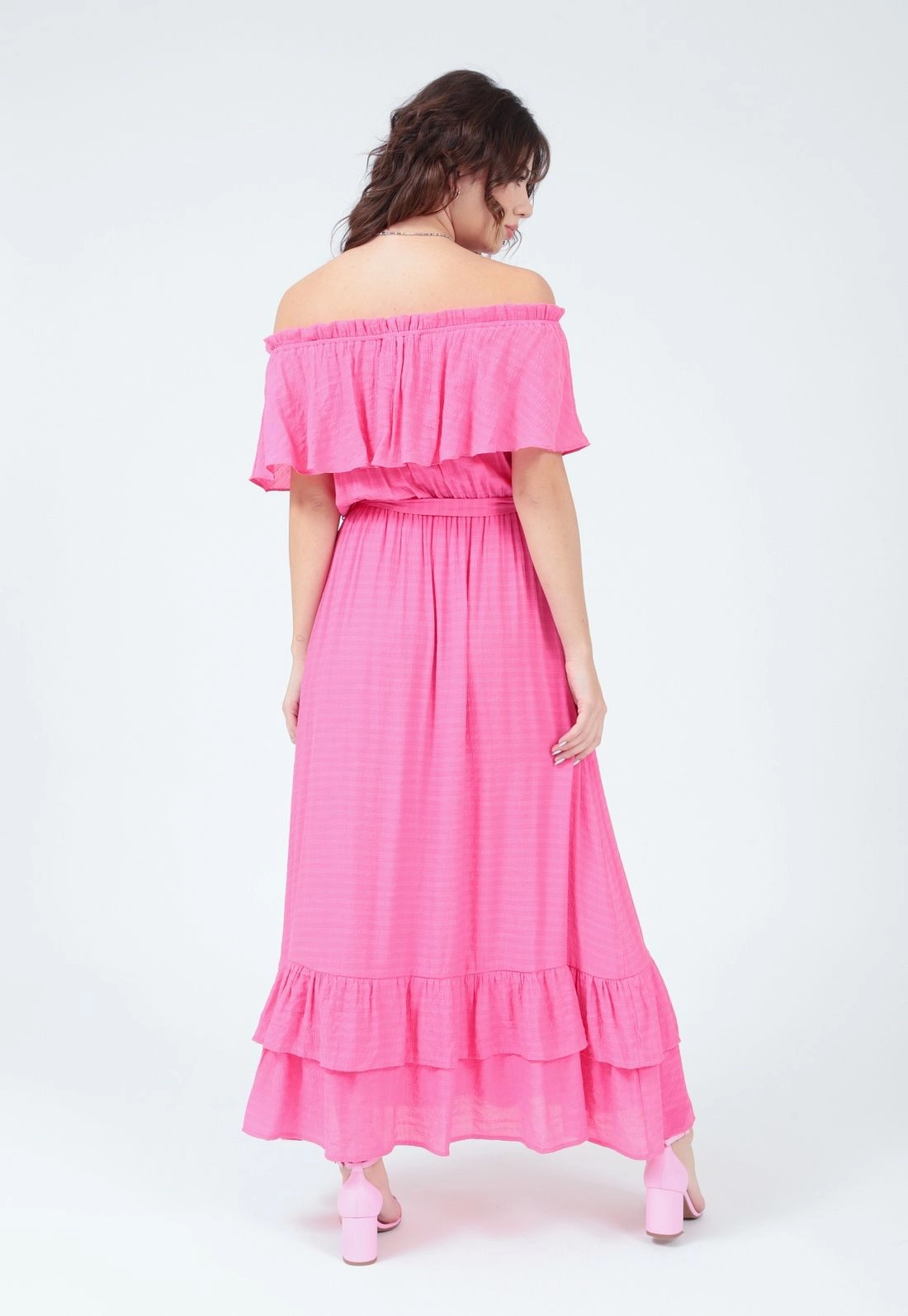 Vestido Viscose Magnetado Ombro A Ombro