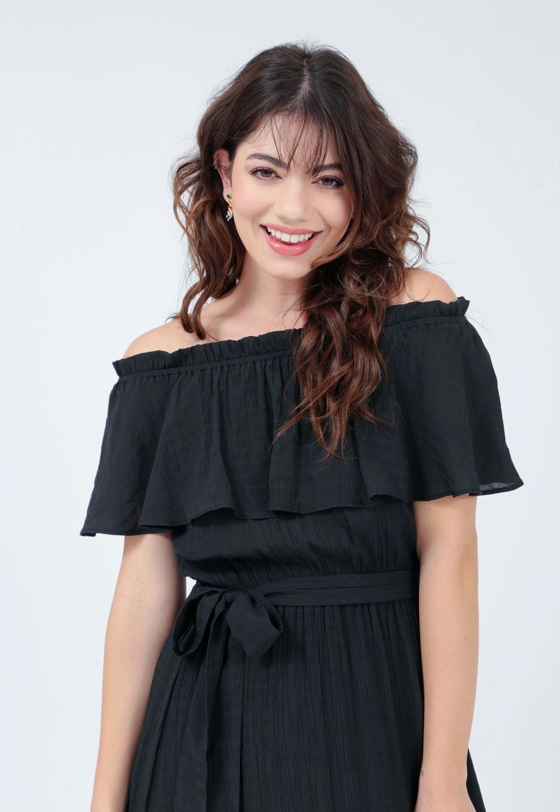 Vestido Viscose Magnetado Ombro A Ombro