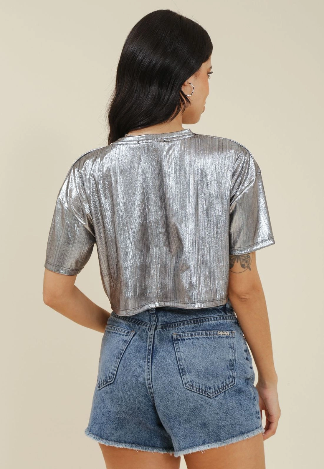 Short Jeans  Aplique Strass