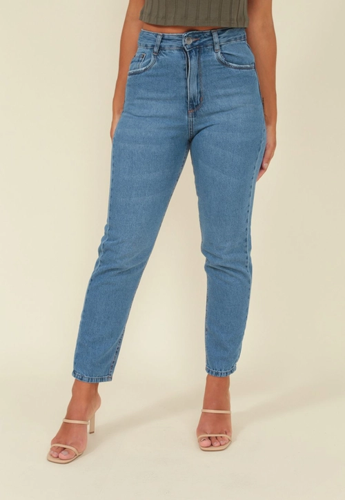 Calça Jeans Mom Bigodes