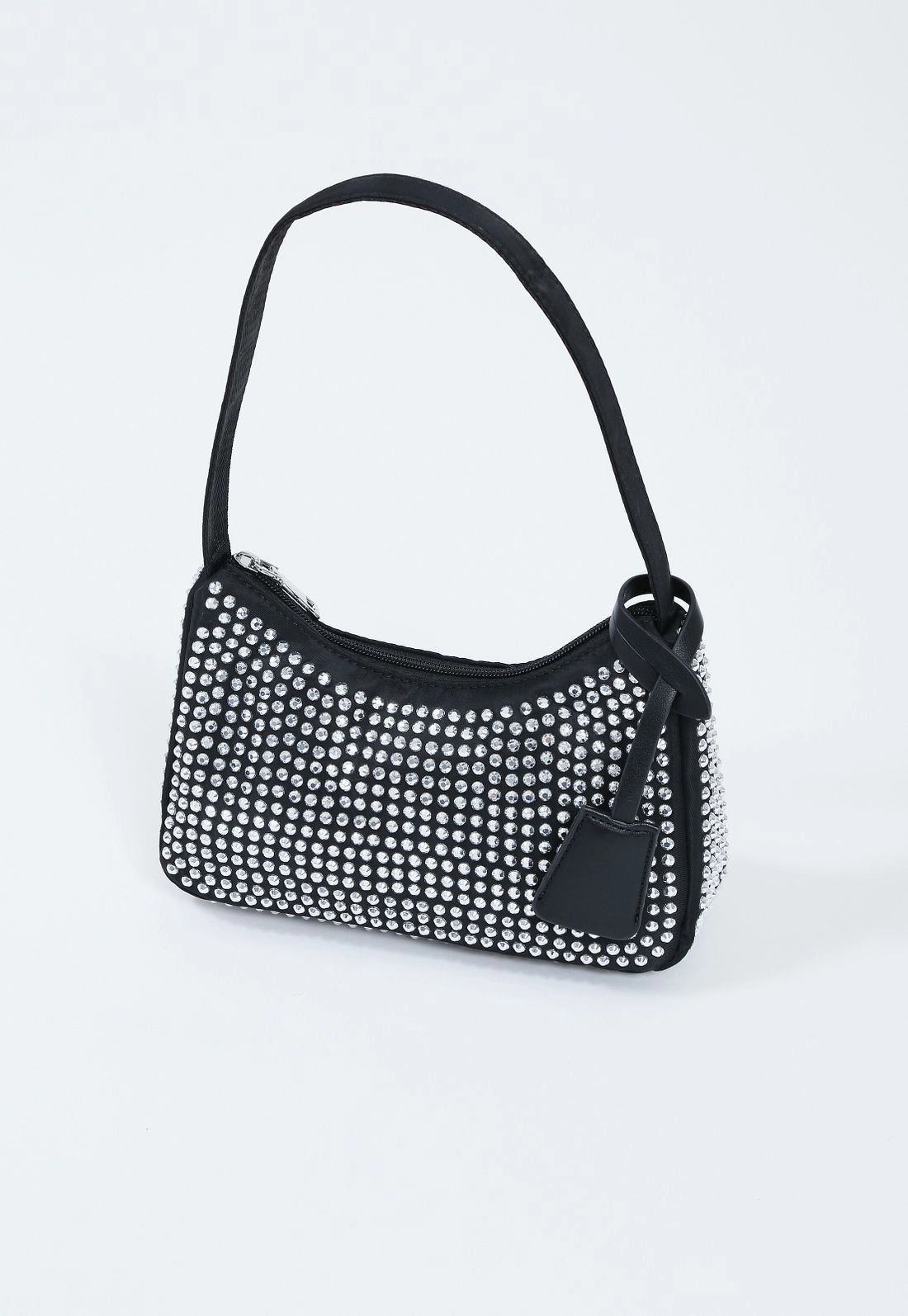 Bolsa Pu Baguete Strass