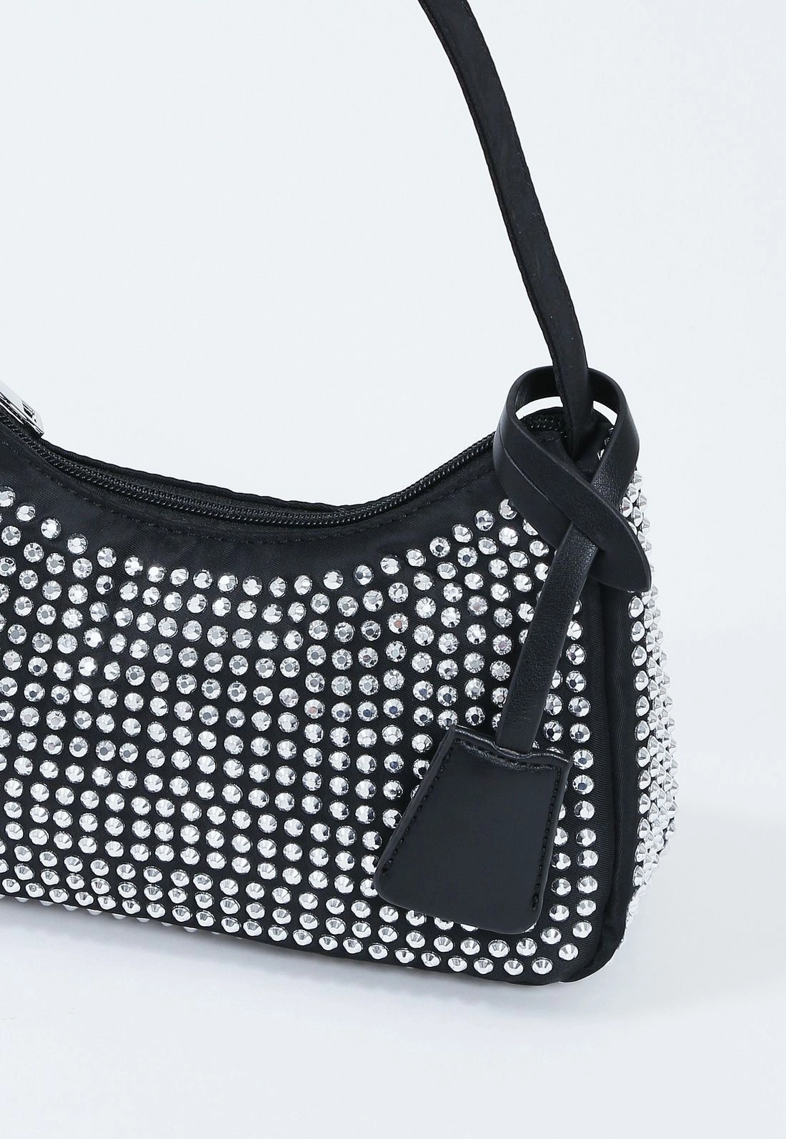 Bolsa Pu Baguete Strass