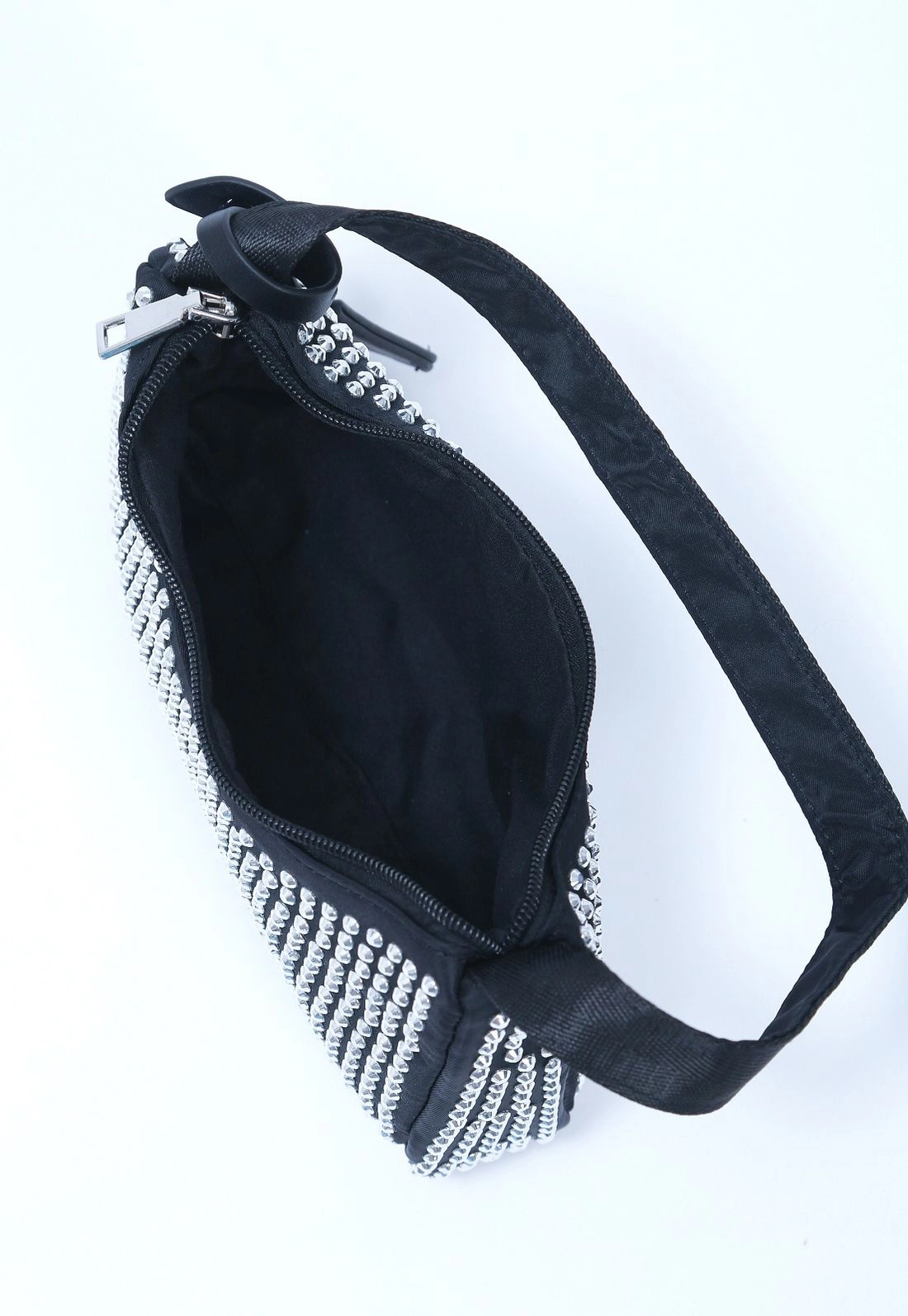 Bolsa Pu Baguete Strass