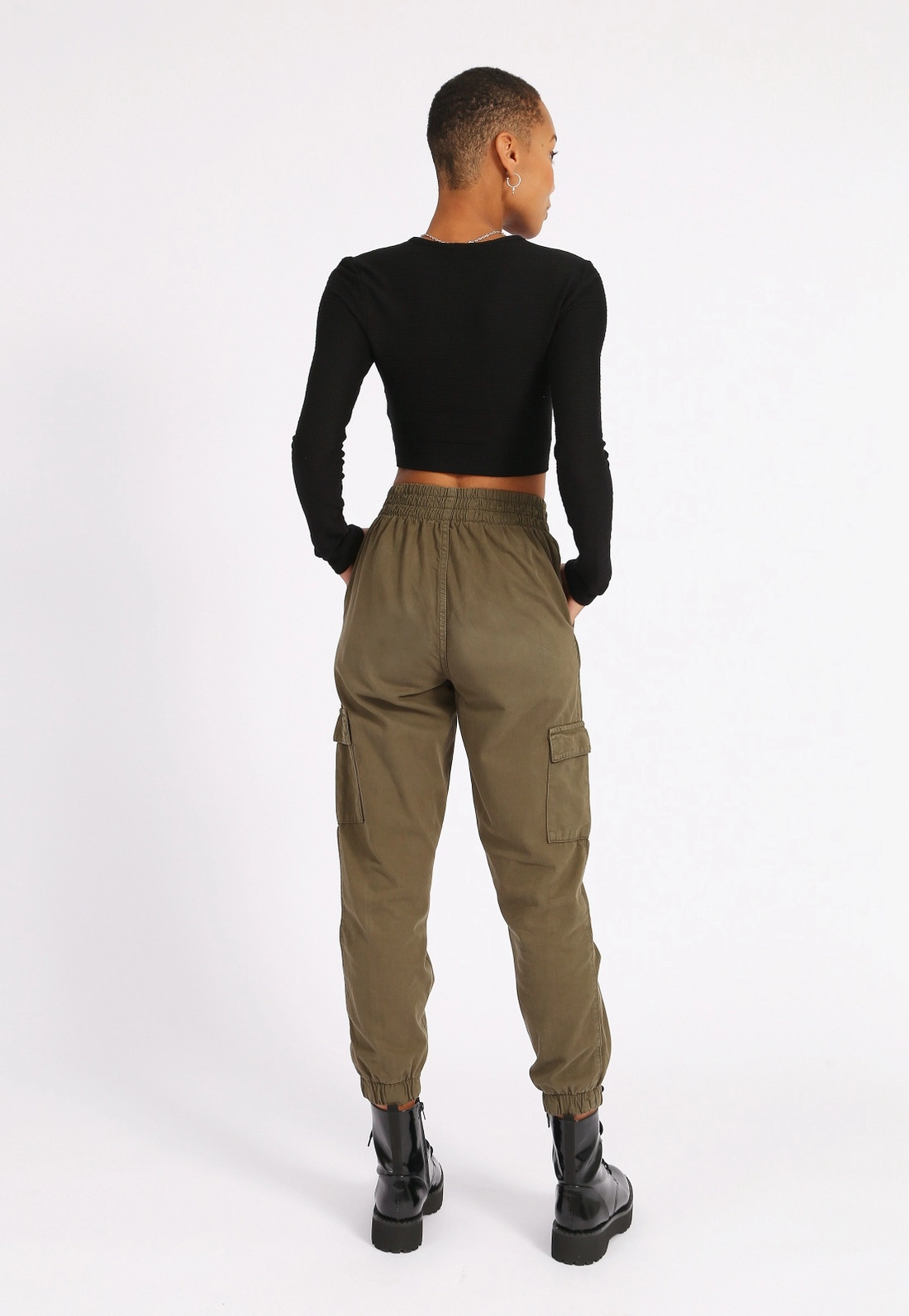 Calça Sarja Jogger Bolso Cargo