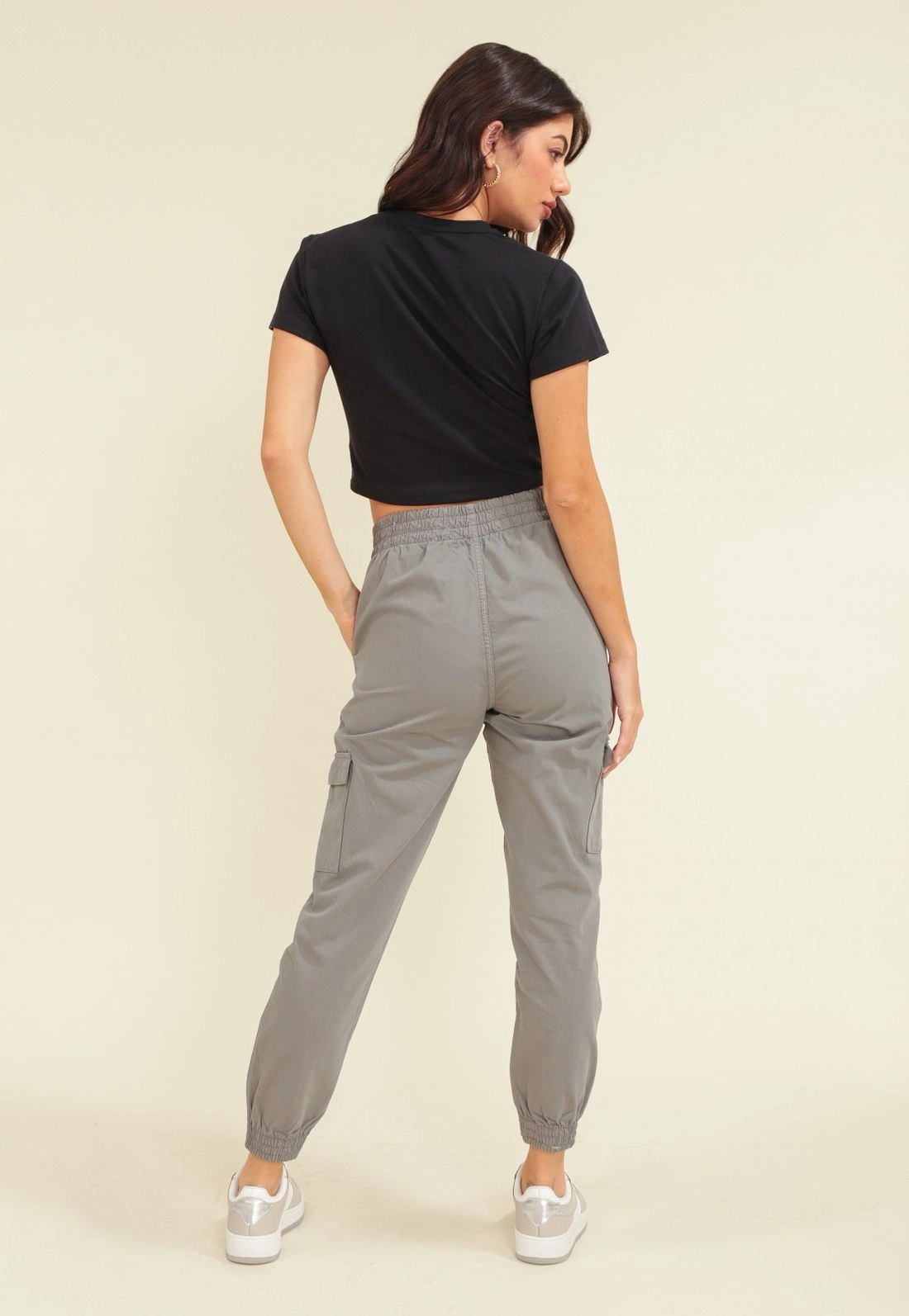Calça Sarja Jogger Bolso Cargo