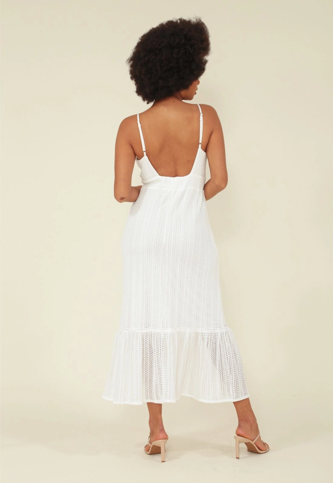 Vestido Malha Jaquard Alca Abertura Decote