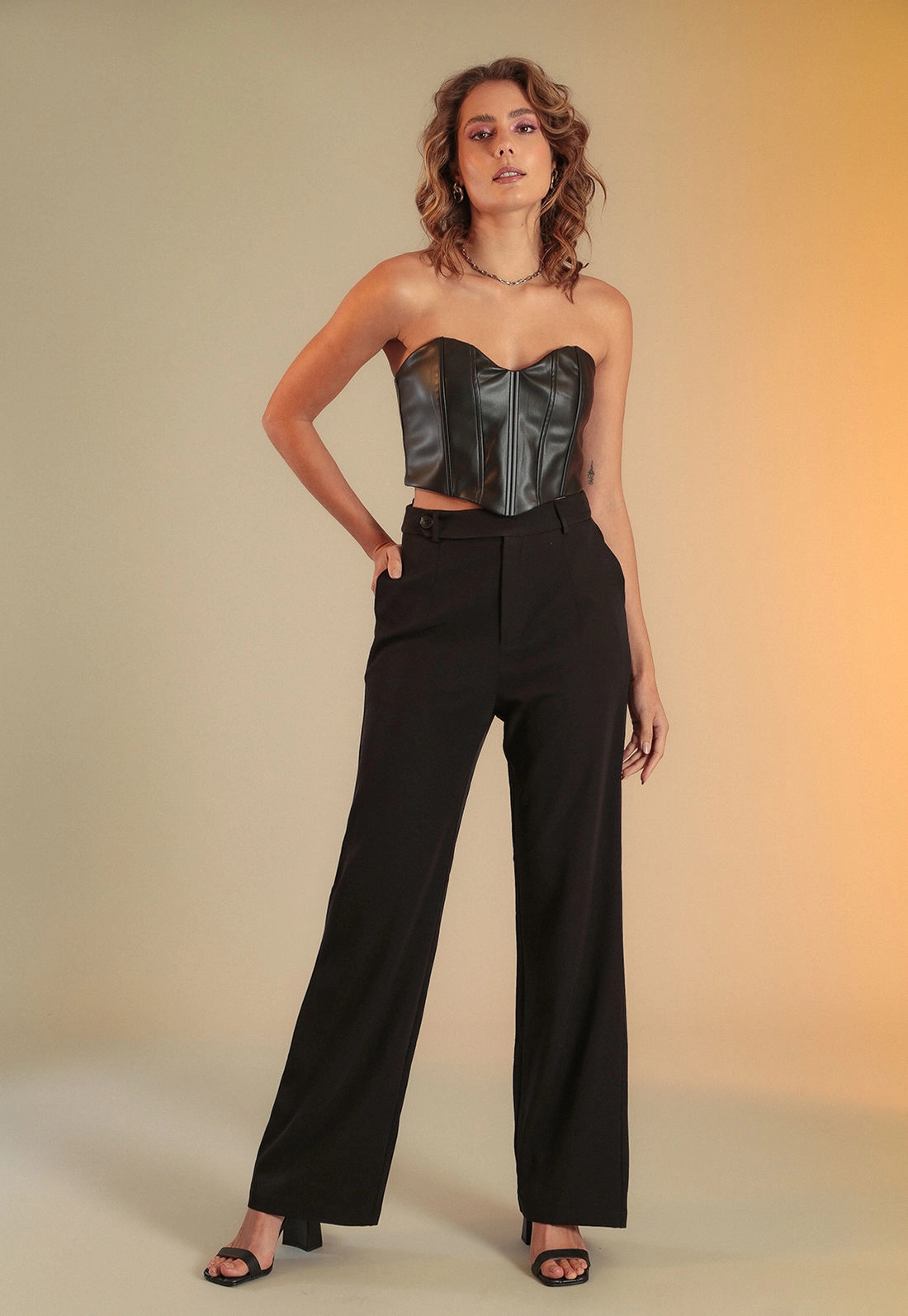Cropped Corset PU