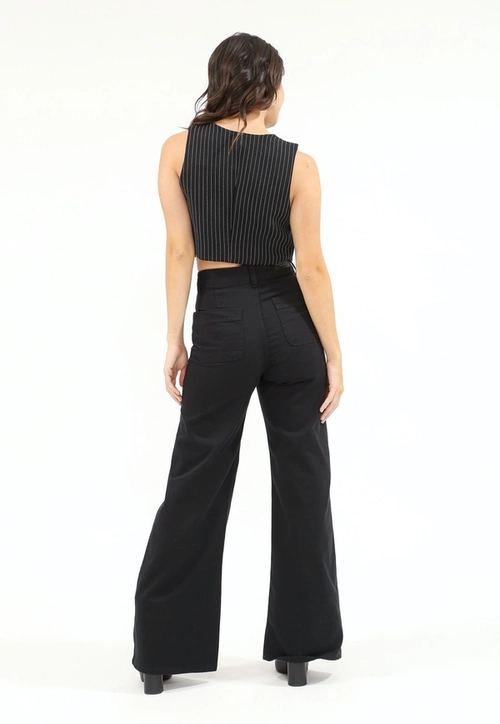 Calça Sarja Wide Leg