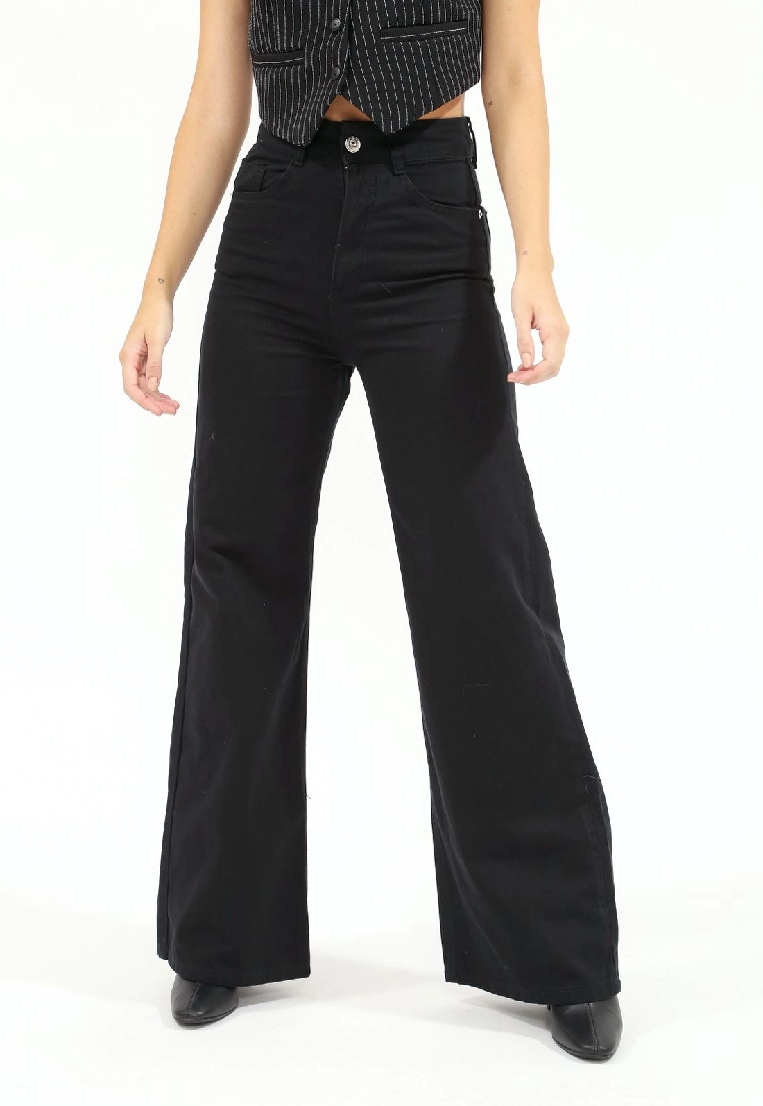 Calça Sarja Wide Leg