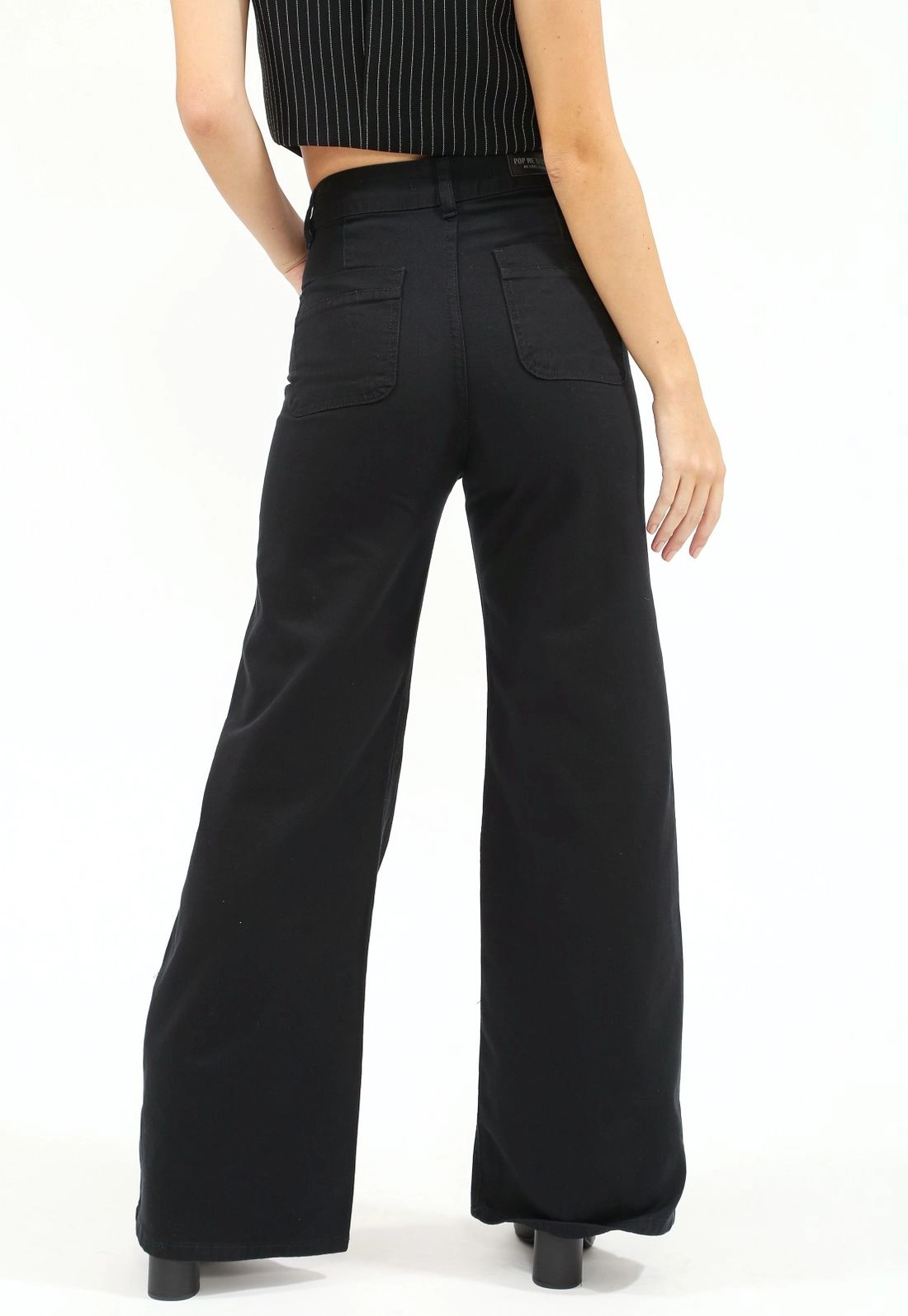 Calça Sarja Wide Leg