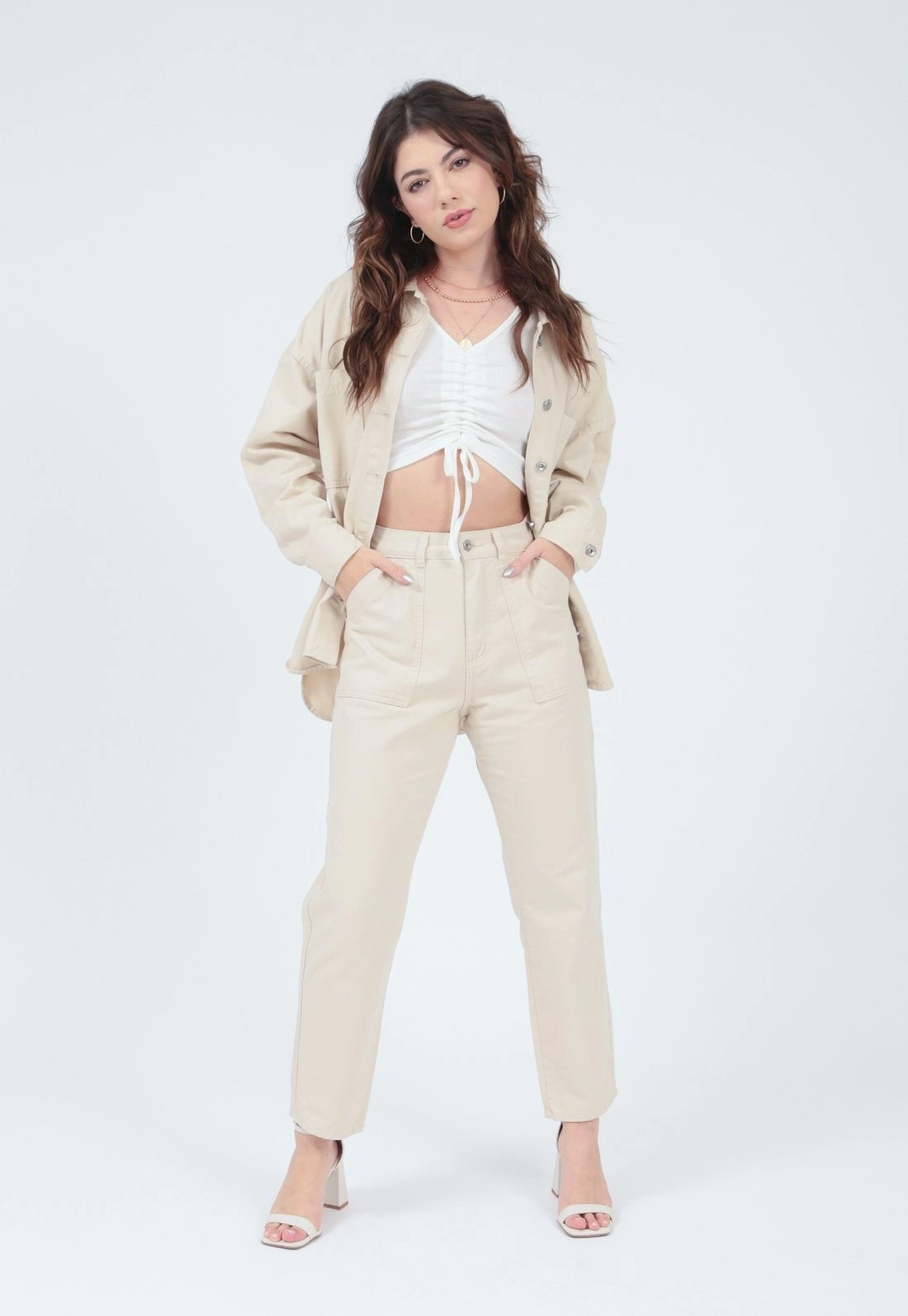 Calça Sarja Bolso Frontal