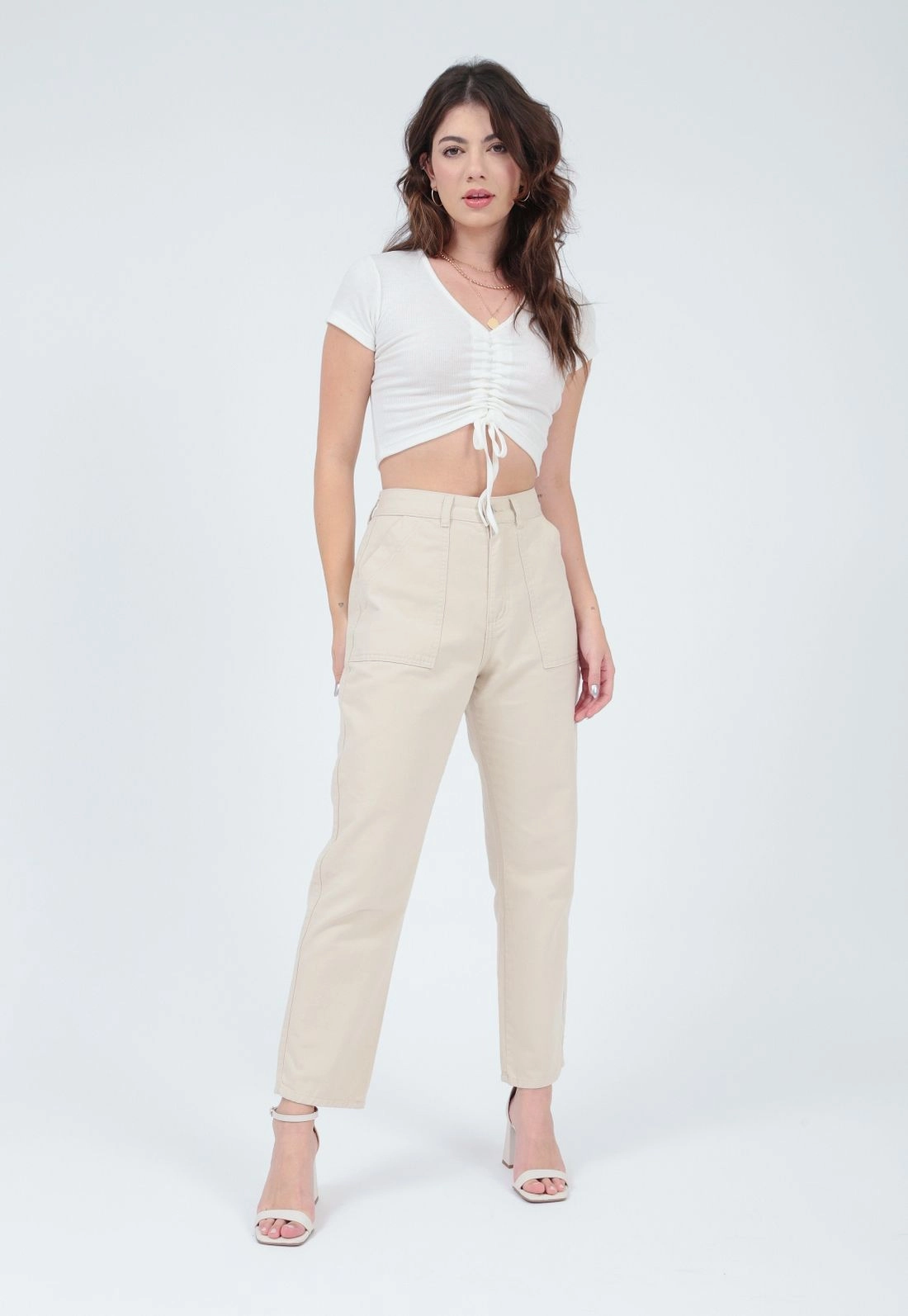 Calça Sarja Bolso Frontal
