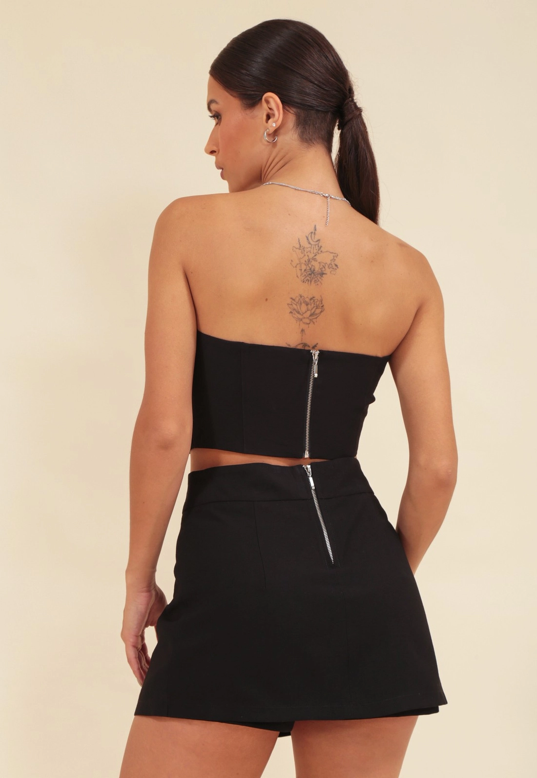 Short Saia Alfaiataria Com Bolso Cargo