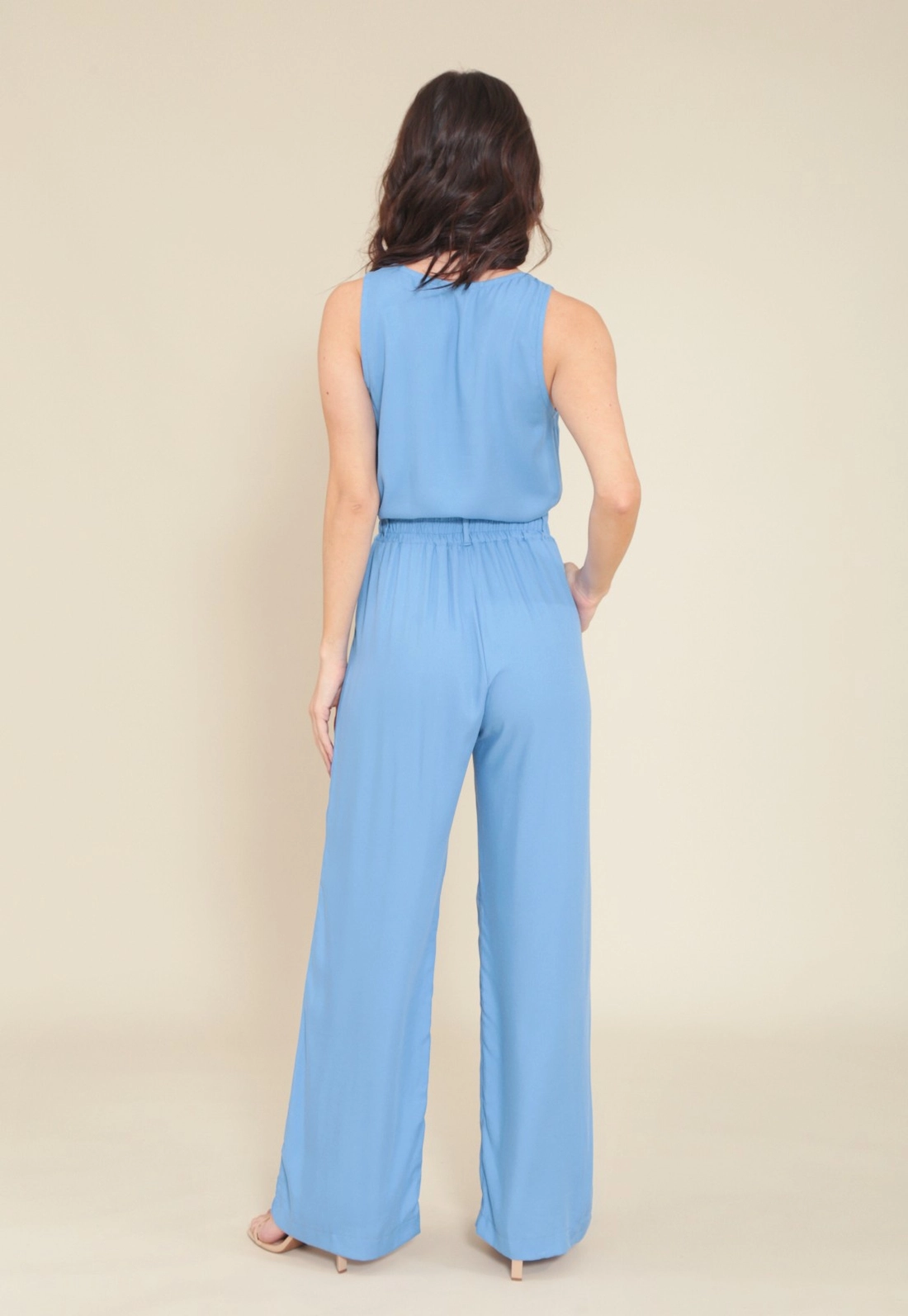 Calça Viscose Twill Wide Leg Prega
