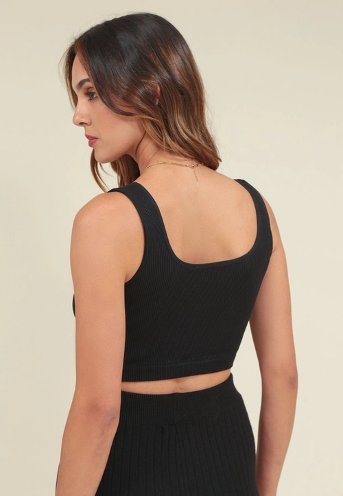 Cropped Poliamida Sem Costura